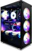 Herní PC PASOUL Sparkle, stolní počítač, Radeon RX7600 8GD6, 5. generace, Ryzen 7 5700X Max, Windows 11, NVMe SSD, 500GB paměť, 16GB RAM, základní deska A520M