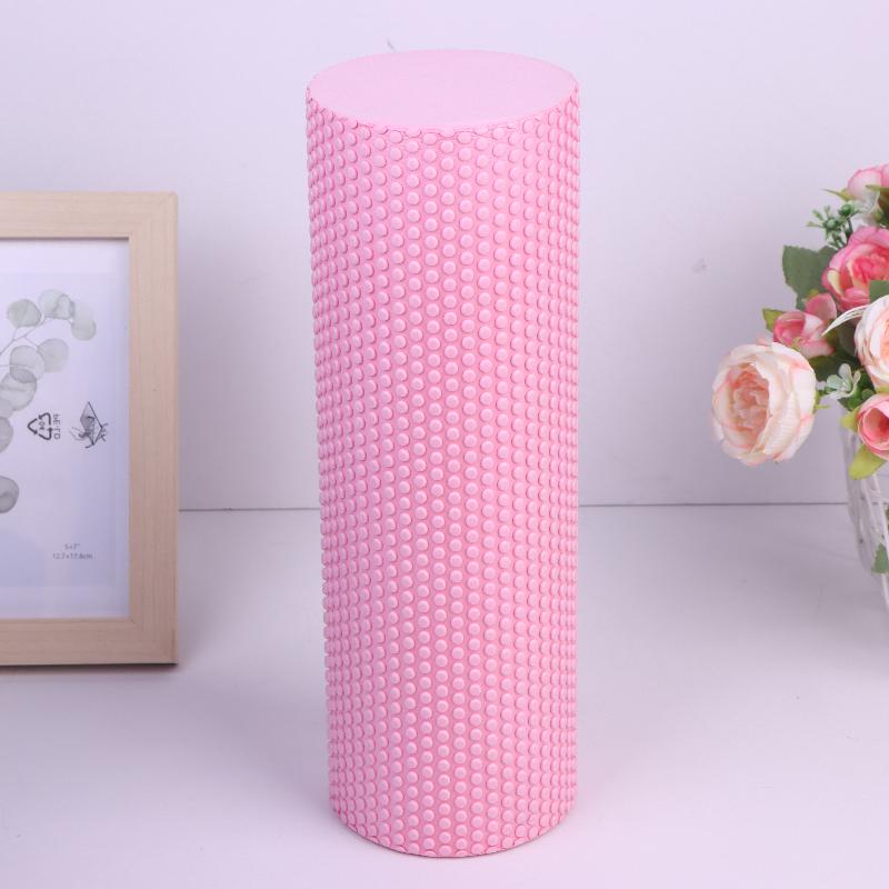 Yoga Roller Round Eva Foam Cylinder Roller For Pilates Exercise Enhanced Home Workouts Diameter 10Cm Length 30Cm