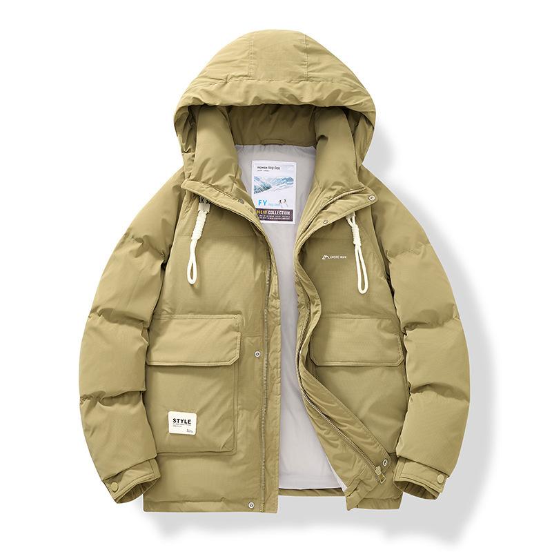 

Мужская пуховая куртка для улицы, путешествий, ветрозащитная, легкая, с подкладкой, мужское толстое теплое пальто-парка, хип-хоп, цветной блок, пуховик XS