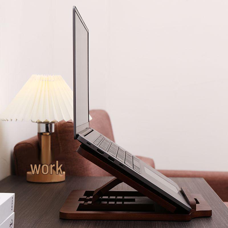 Folding Solid Wood Portable Laptop & Tablet Stand with Cooling Feature