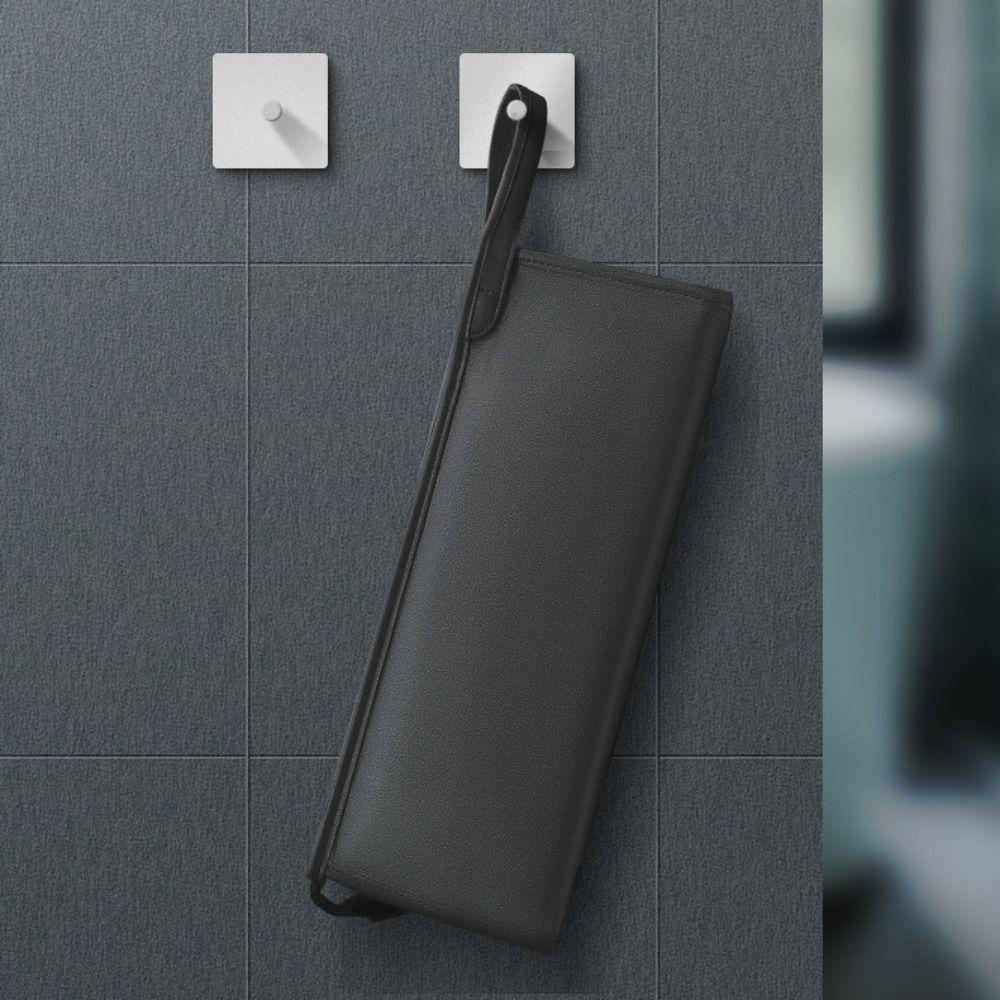 PU Leather Hair Dryer Storage Bag Waterproof Large Capacity Portable Travel Case Dustproof Durable Make Up Bag