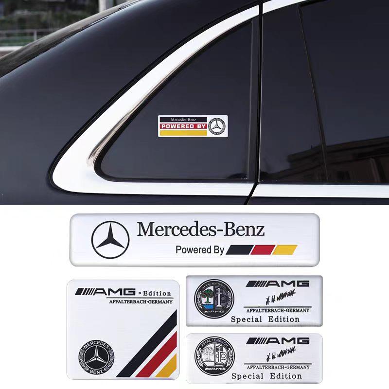 Mercedes Benz Series Aluminum Badge Car Body Stickers Decals For Mercedes Benz AMG W203 W206 W220 W205 W211 W212 W201 W168 W108 OS5