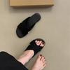 Cross-strapped Linen Slippers for Women To Wear Summer New Flat Sandals Retro Casual Vacation Seaside Beach Shoes