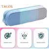 Silicone Pencil Case Gradient Color Pencil Bag Zipper Closure Lightweight Pencil Pouch Stationery Organizer