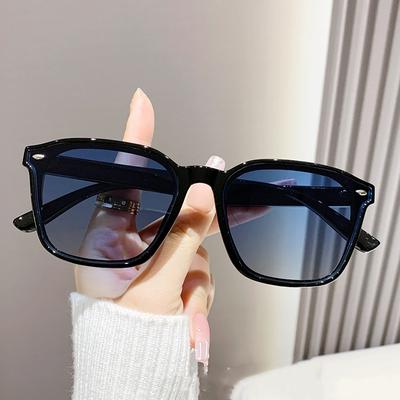 Yeni Yuvarlak Pirinç Tırnak Büyük Çerçeve Basit ve Üst Düzey Kadın Güneş Gözlüğü Sınır Ötesi Moda Trendi Güneş Gölgeleme