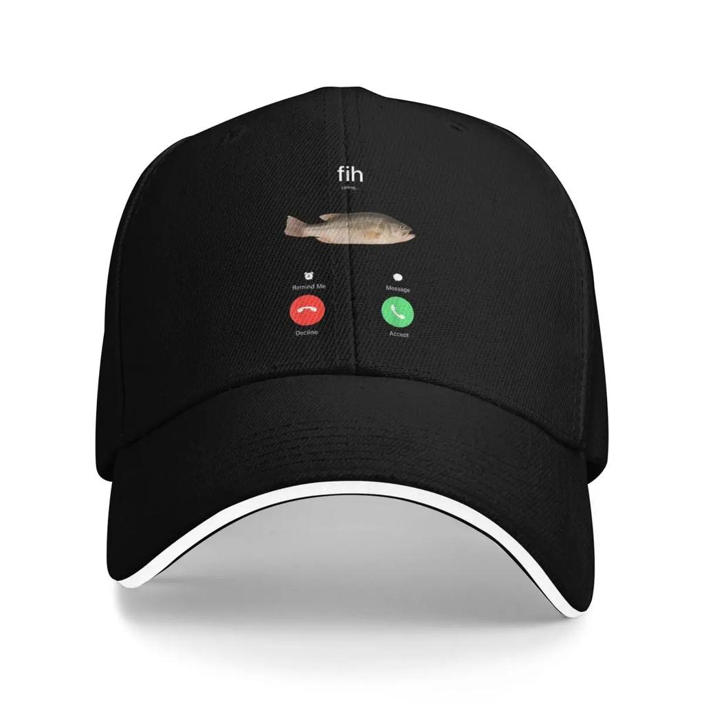 Fih Calling Remind Me Message Decline Accept Phone Call Fish Funny FishUnisex Baseball Caps Fashion Unisex Women Hats