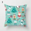 Christmas Cartoon Santa Claus Elk Penguin Decorative Pattern Pillow Case Bedroom Living Room Sofa Cinema Car Throw Pillow Case