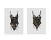 Quick-Delivery Camouflage Lace Hollow-Out Bandage Bodysuit
