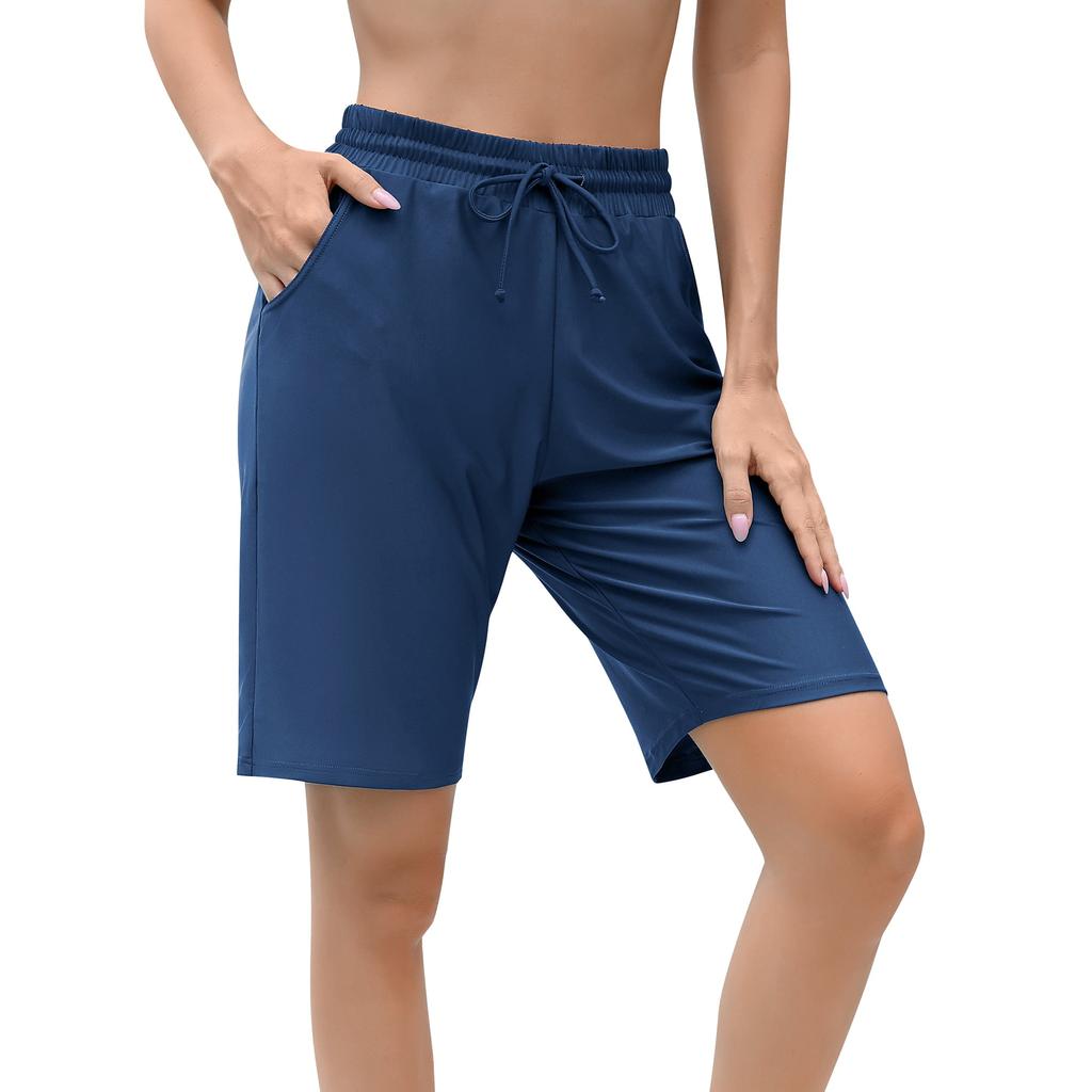 CHARMLEAKS Women's Swimming Trunks Drawstring Board Shorts Swim Bottom for Women Bandeau Shorts