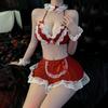 Sensual Maid Lingerie Set: Bra, Mini Skirt, Open Crotch Panties - Tempting Sleepwear