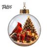 3D Winter Scene Baubles Glowing Christmas Story Ornament, Light-Up Ball Hanging Decor with Warm LED Light, Festive Indoor Home Decorations Mini