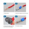 1000 Stück Isolierte Aderendhülsen Elektrische Stift Crimpanschlüsse 20 AWG Aderendverbinder Kit E7508 Blau