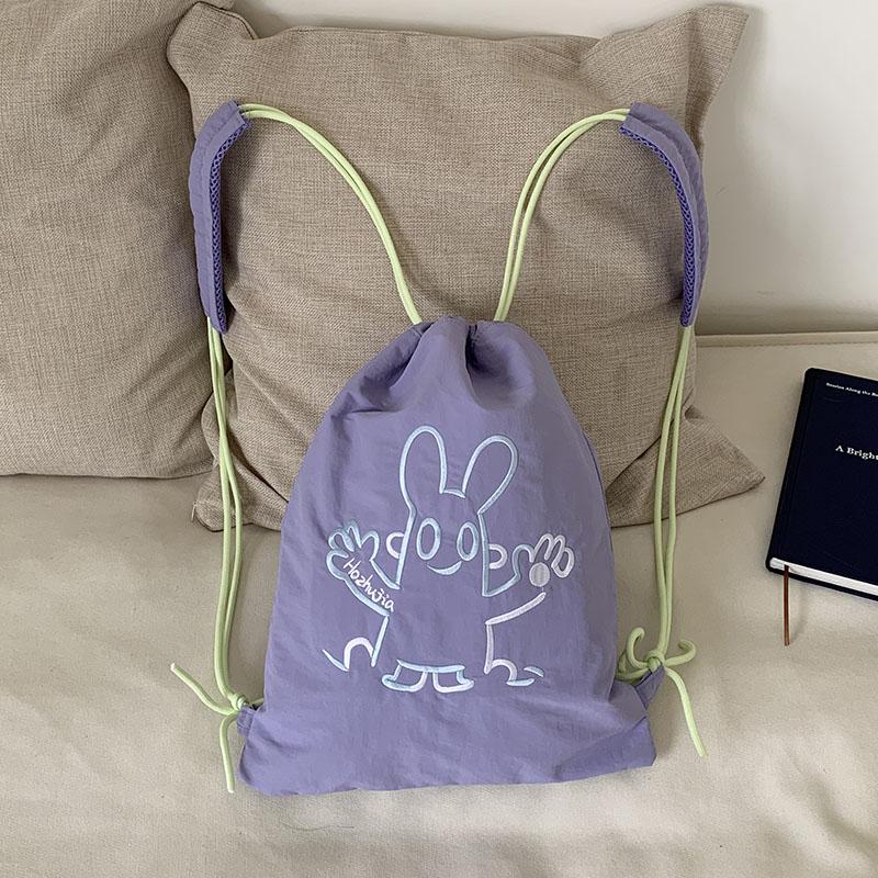 

2025 New Cute Doodle Shoulder Bag for Women Large-Capacity Korean Style Minimalist Tote Bag | Student Class Handbag | Canvas Sho 13 inches фиолетовый