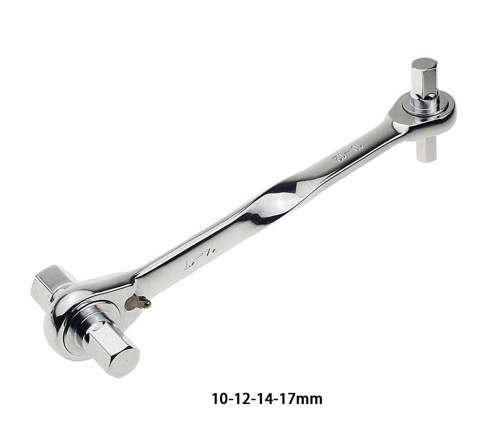 1PCS Ratchet Hex Wrench 4*5-6*8/ 6*8-10*12/ 10*12-14*17 Cr-Mo Ratchet Allen Key Double End Spanner Key Hand Tools