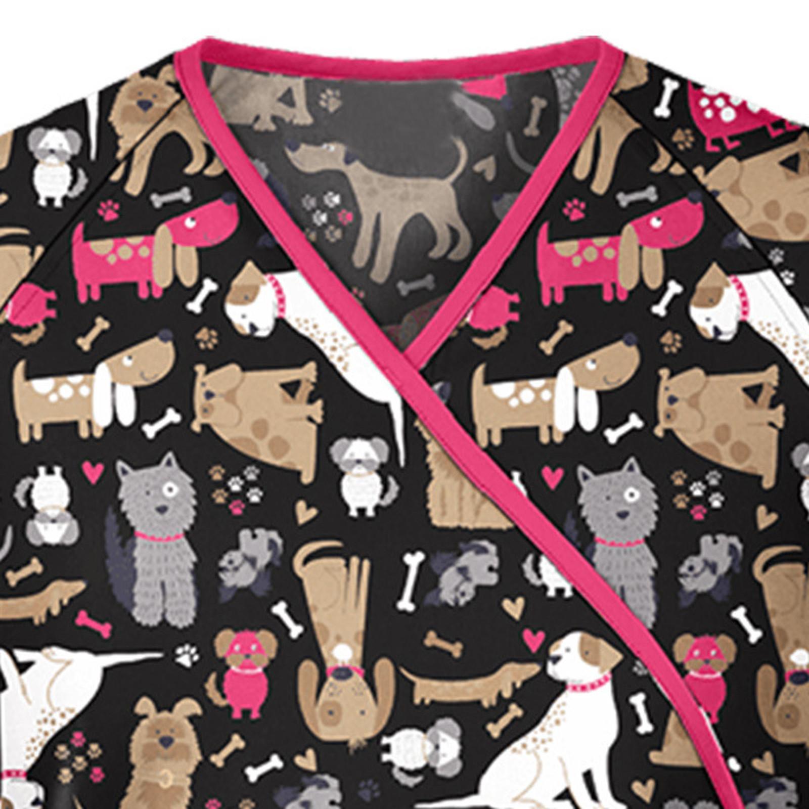 Женская модная повседневная рабочая блузка с коротким рукавом и v-образным вырезом — фото 5