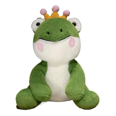30cm/11.81in Giocattolo Peluche Rana Principe Verde Divertente Carino Animale Ripieno Morbido Bambola Animale Cartone Animato Regalo di Compleanno Perfetto per Bambini