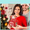Christmas Santa Claus Gift Box With Red Finish For Holiday Party Decor And Gift Giving