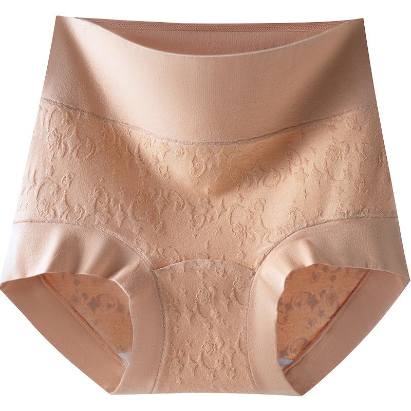 Big Size Ladies Spring and Autumn New Year Red Pure Cotton Antibacterial Crotch High Waist Belly Triangle Briefs