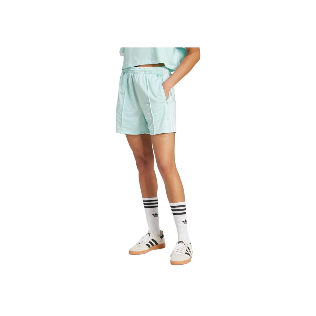 adidas Originals Loose Fit Mid Rise Three Quarter Casual Shorts Women Shorts Turquoise JD0819