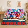 3D R-Robloxs Games Cartoon Soft Plush Blanket,Flannel Throw Blanket for Living Room Bedroom Bed Sofa Cover Picnic Office Gift