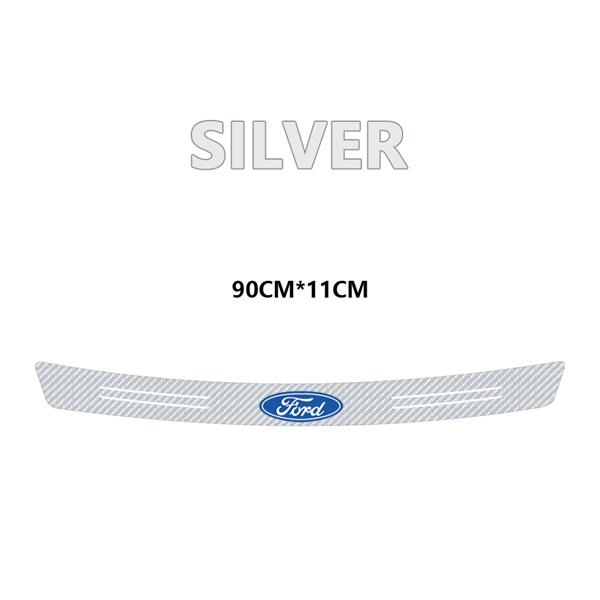 Car Carbon Fiber Trunk Tail Bumper Protector Sticker Accessory For Ford Ranger Focus Kuga Mustang ST Transit Mondeo Fusion Fiest