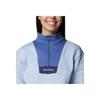 Columbia Lodge™ American Vintage Color Block Stand Collar Fashionable Long Sleeve Sweatshirt Women sweatshirt Blue 2073531-477