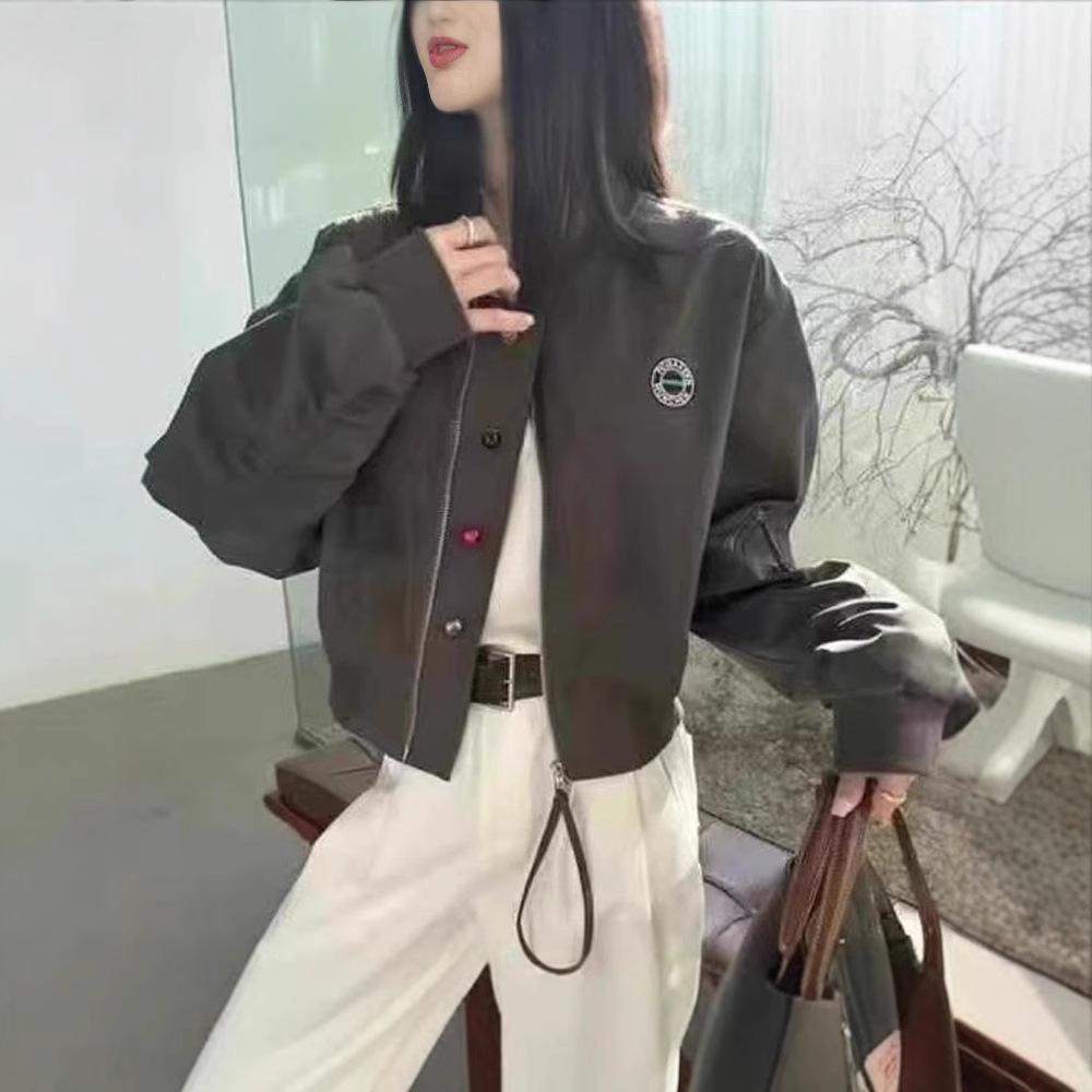 2025 Trendy Women's Casual Baseball Jacket - High-End, Age-Reducing, Stylish Short Coat for Spring/Autumn