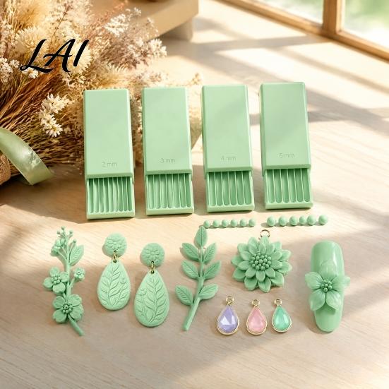 Mini Clay Mold 4Pcs/Set Gel Ball Makers Polymer Rollers 2mm 3mm 4mm 5mm Jewelry Making Supplies Sphere Shaper Nail Art Bead Rollers for 3D Flowers