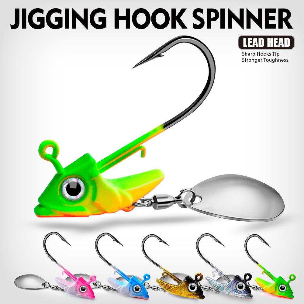 High-Performance Lead Jig Head Crank Hooks for Soft Worm Wobbler Lure Fishing - 7g to 15g - for Catching More Fish