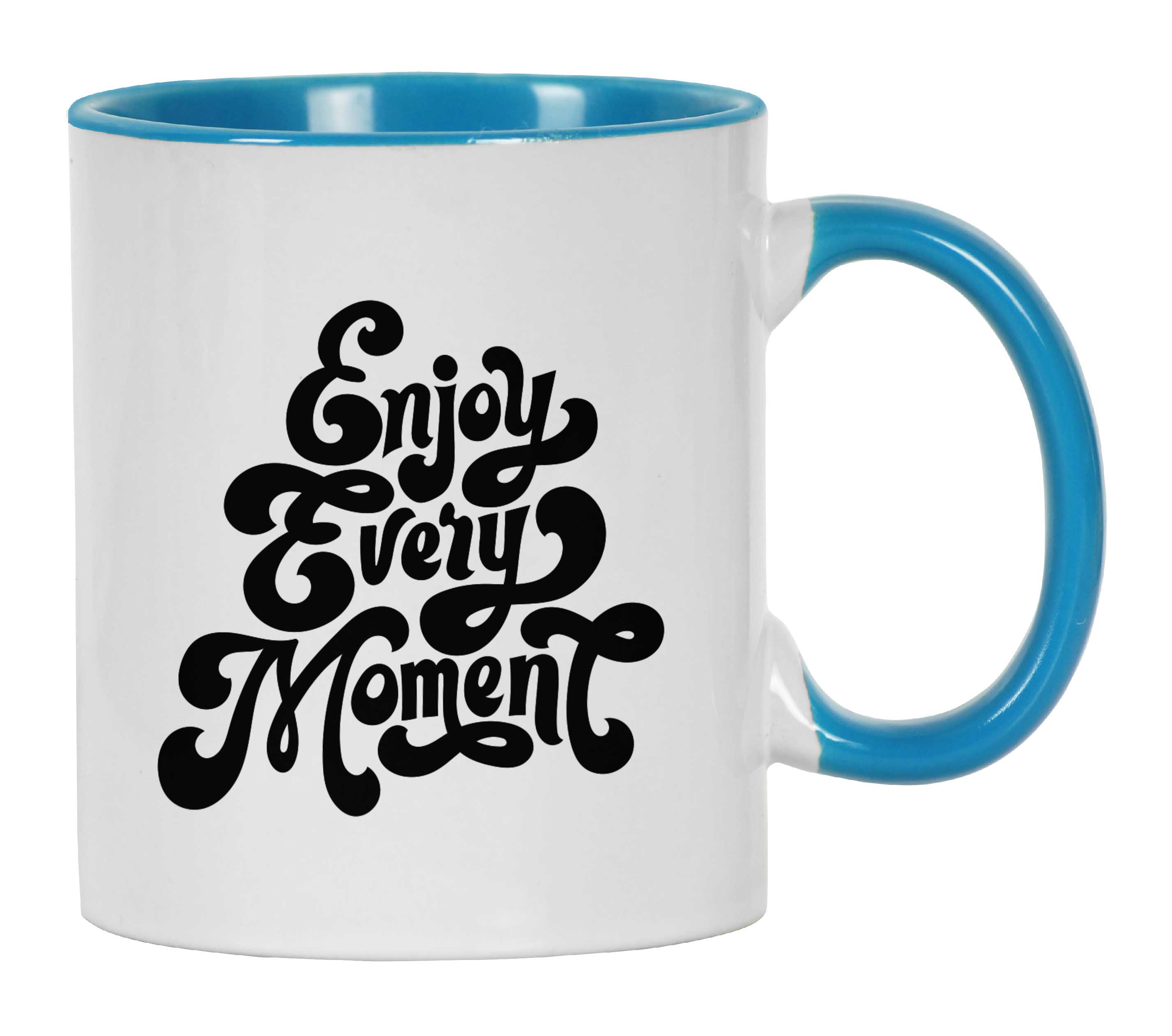 

Inkdotpot Enjoy Every Moment 11 Oz Ceramic Coffee Mugs Positive Thinking Quotes Gift For 11oz небо синє кольору