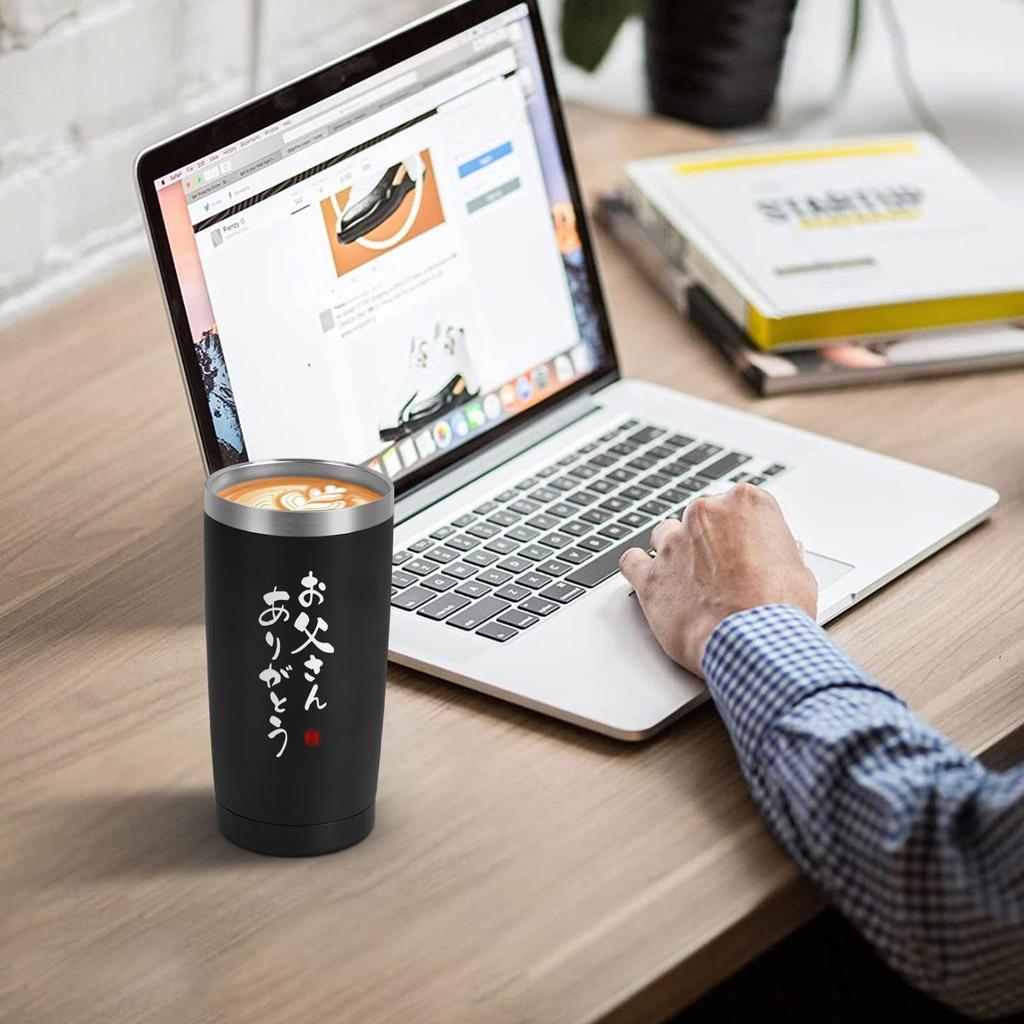 Livole Father's Day Gift, Birthday Gift for Dad, Respect for the Aged Day Gift, Vacuum Insulated Tumbler, Keeps Hot or Cold, with Lid, Stainless