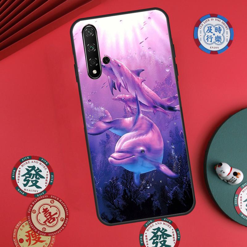 Ocean Dolphin For Huawei Nova Y73 Y72 Y61 Y91 Y90 Y70 Y60 12s 12i 11i 8i 9 10 SE P60 Pro P30 P40 Lite Case