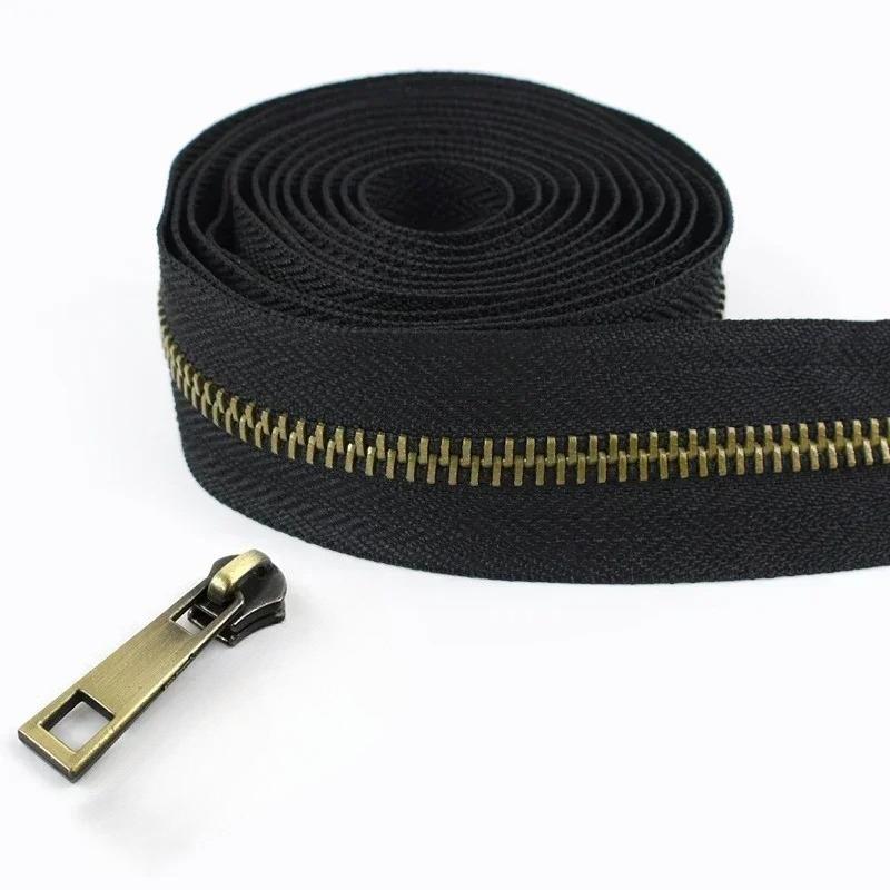 1/2/3/5M Meetee 5# Rollen-Metallreißverschlüsse mit Schiebern Tasche Schuhe Jacke Dekor Verschluss Reißverschluss nach Metern DIY Reparatur Nähzubehör