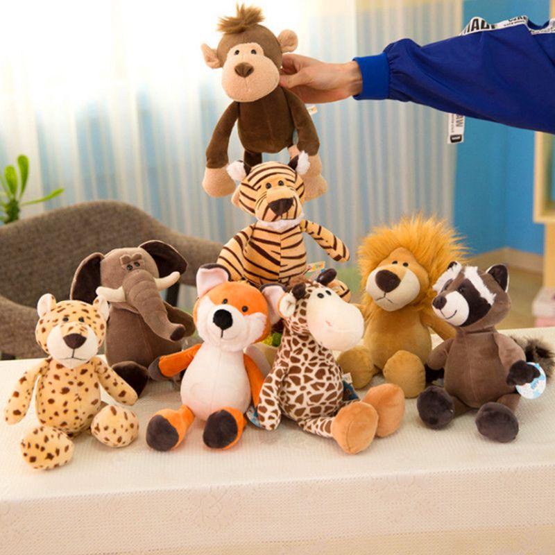 Jungle Animal Plush Toy Adorable Pp Cotton Stuffed Doll For Kids Babies