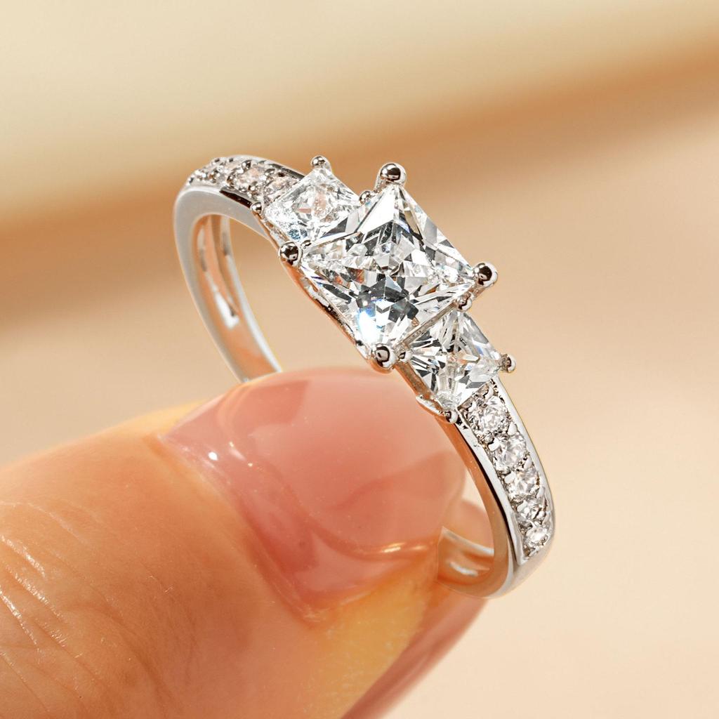 Luxuriöser Schneeflocken Zirkon Ring – Elegantes Design, Vielseitiger Stil für den Weg zur Arbeit