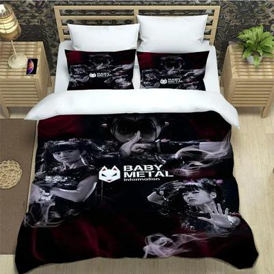 3D-Druck Rockmusik Babymetal Bettwäsche-Sets, exquisites Zubehör-Set, Bettbezug, Bettdecken-Set, Bettwäsche-Set, luxuriöses Geburtstagsgeschenk
