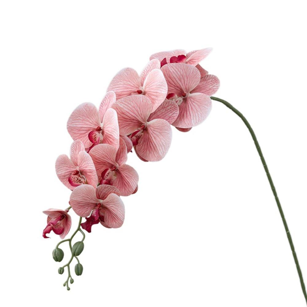9 Head Artificial Butterfly Orchid Flower Realistic Simulation Plant  Wedding Party