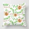 Nordic Fall Home Decor Autumn Throw Pillow Case Sofa Cushion Cover Modern 45X45Cm 45*45 50X50Cm 60X60 40X40Cm Plant Green Leaf