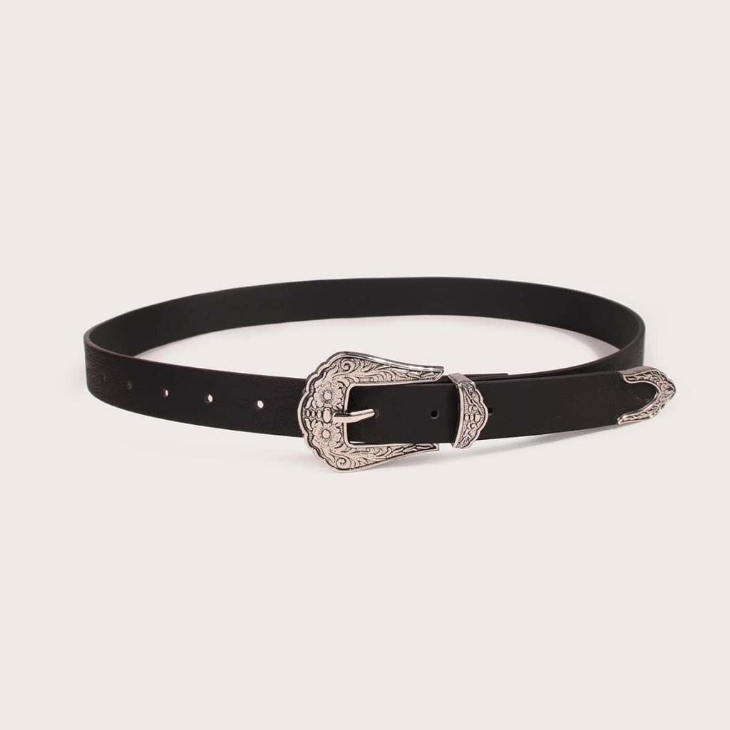 New Antique Bronze Three-piece Set, Retro Brown Western-style PU Women's Belt, Domestic Sales, Versatile Women's Belt