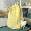 Schoolbag Korean Ins Cream Solid Color Floral Embroidery Student Backpack Fresh and Sweet Soft Girl Atmosphere Travel Backpack