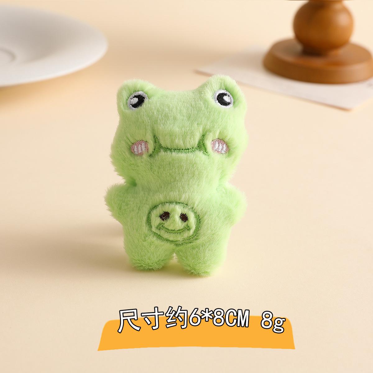 Зеленая маленькая лягушка, полное тело, маленькая подвеска, плюшевая брошь, мультяшная, милая, тканевая, маленькое животное, подвеска для сумки, кукла opening