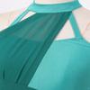 Womens Lyrical Dance Dress Ruched Chiffon Design Strappy Back Detail Sleeveless Leotard Performance Wear