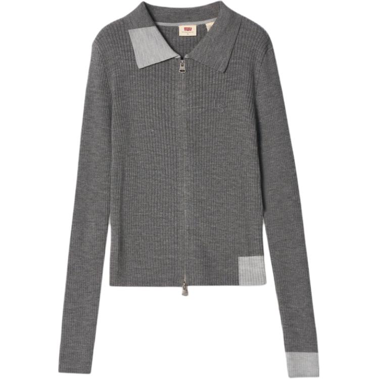 

Levis Повседневный Простой Приталенный Удобный Трикотажный Топ с Длинным Рукавом на Молнии Женские топы 0051Q-0000 M