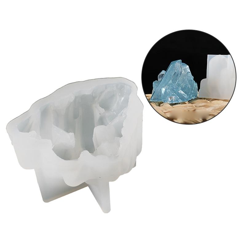 Diy Epoxy Crystal Cluster Mould 18 Styles Ice Cluster Ornament Rockery Crystal Stone Ice Crystal Pillar Candle Mould