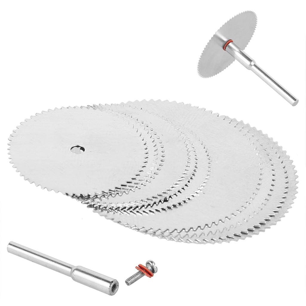 11/ 32pcs Mini Circular Saw Blade Set Professional Woodworking Cutting Disc with 1 Pole 22mm 25mm 32mm for Cutting Wood Metal