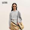 LESSLESS 2026 Spring Round Neck Cotton Long Sleeve T-Shirt