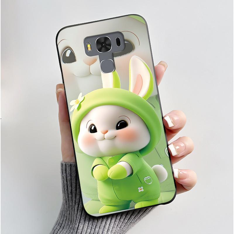 For ASUS Zenfone 3 Max ZC553KL X00DDB X00DDA X00DD Case Luxury Cute Love Rabbit Funny Black Soft TPU Silicone Matte Back Cover