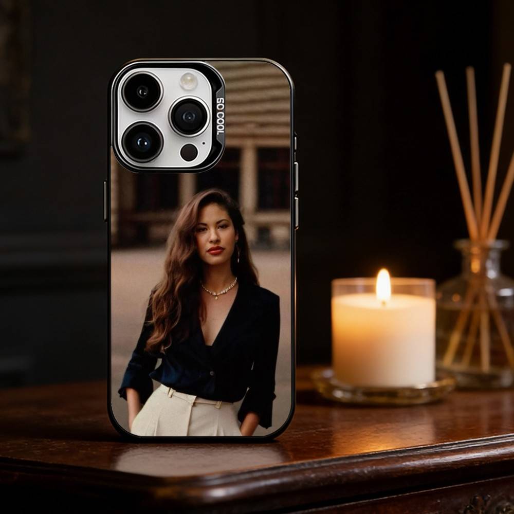 Singer Selena Quintanilla Phone Case Color Silver Shell For IPhone 17 16 15 14 13 12 11 Pro Max Plus