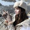 Women Winter Gloves Fleece Lined Touchscreen Gloves Thickened Warm Full Finger Windproof Gloves