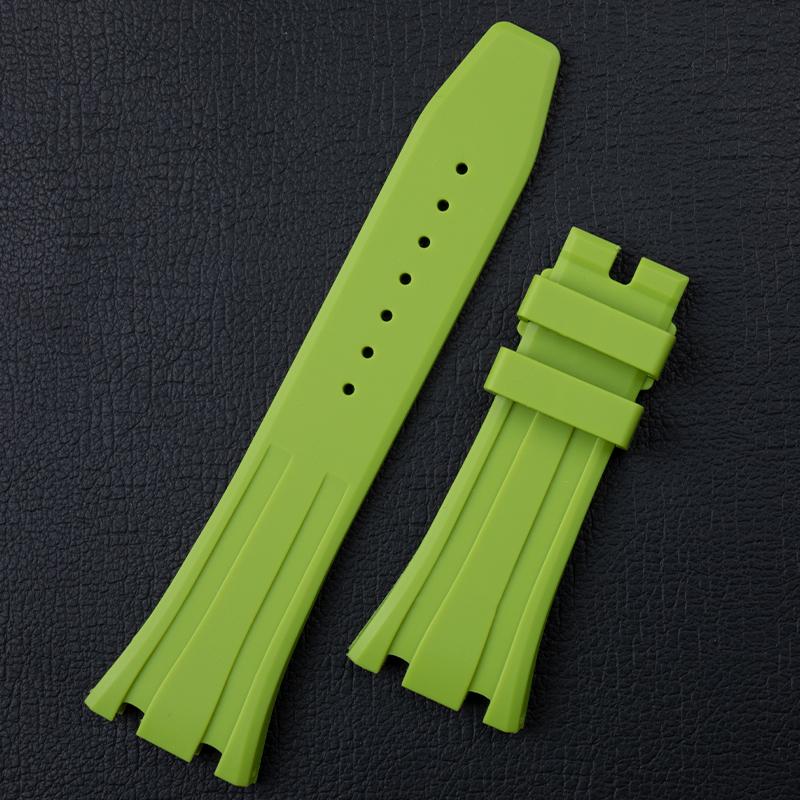 Soft Rubber Quality 26mm Width Watchband For 41mm Dail AP Strap For Audemars Belt Piguet Watch Band 15400/15500 Fold Buckle